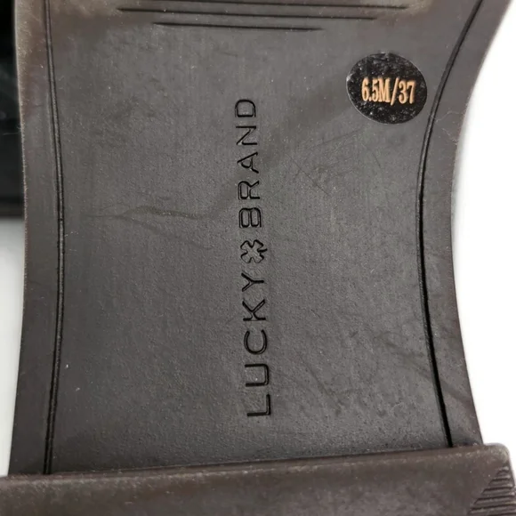 Lucky Brand Necia Black Leather Criss-Cross Mary-Jane Straps Round-Toe Flats - Picture 11 of 12